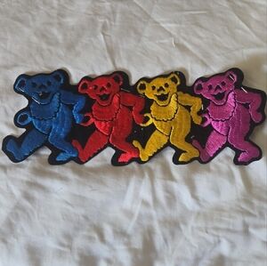 Colorful Bear Embroidered Patch Set